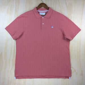 Southern Tide Men's XL Skipjack Polo Shirt Heathered Red Stretch Prep